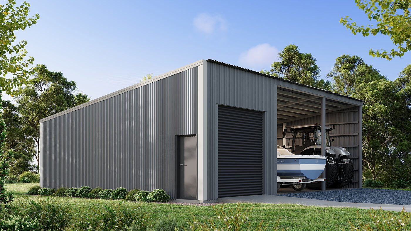 Snz6397a Affordable Houses Shed Range Additional (exteriors) Farm Enclosed Bay Mono