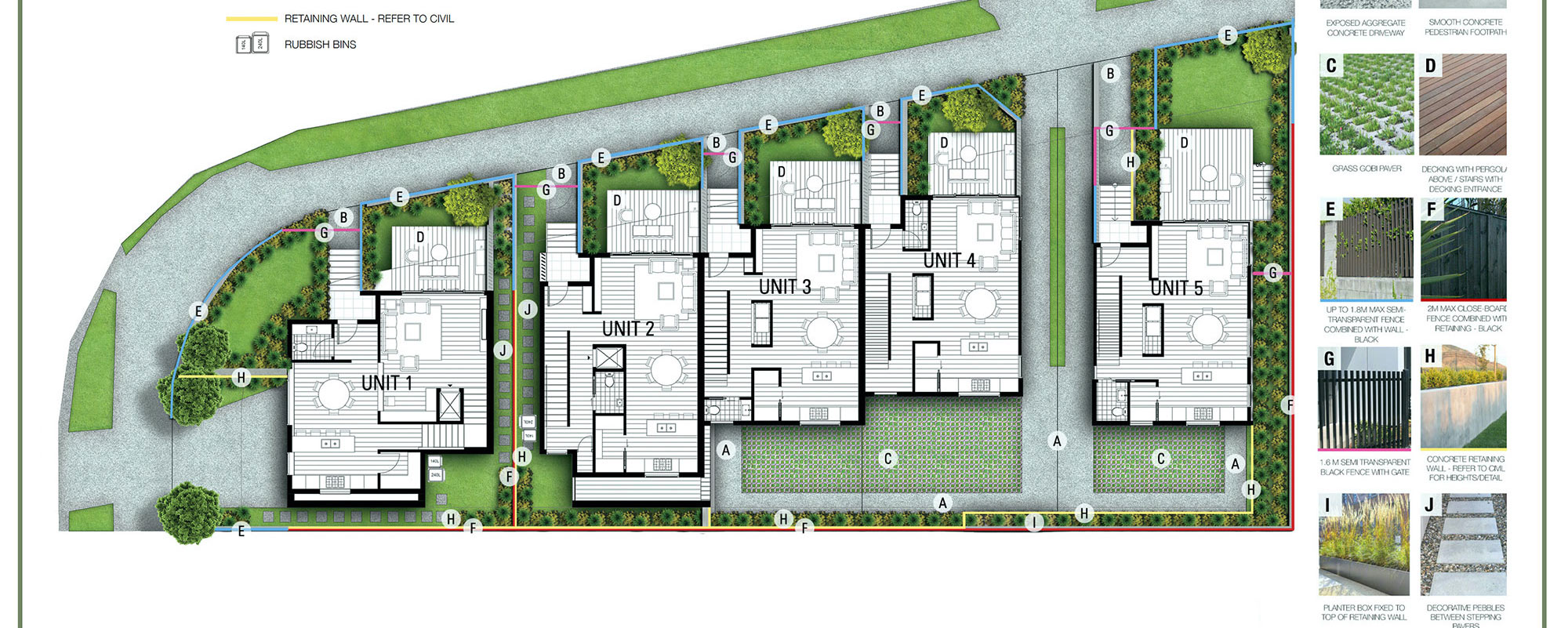 2dsiteplancolour Floorplans 5716 1 & 1a Siota Cres, Kohimarama Plans Siteplan Copy