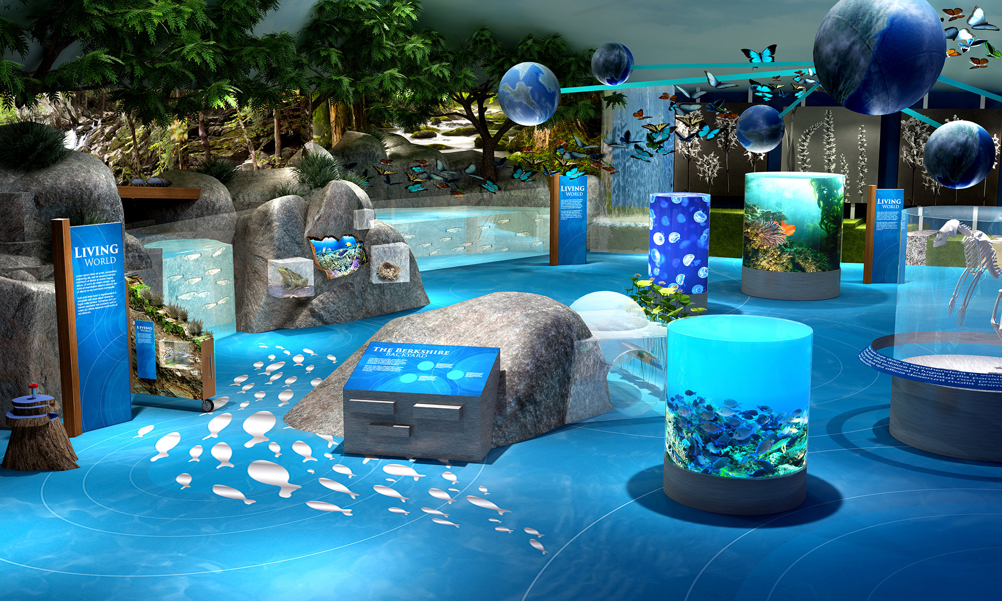 X138 Berkshire Museum Exhibits Bus4074 View 1 Living World 0711fi